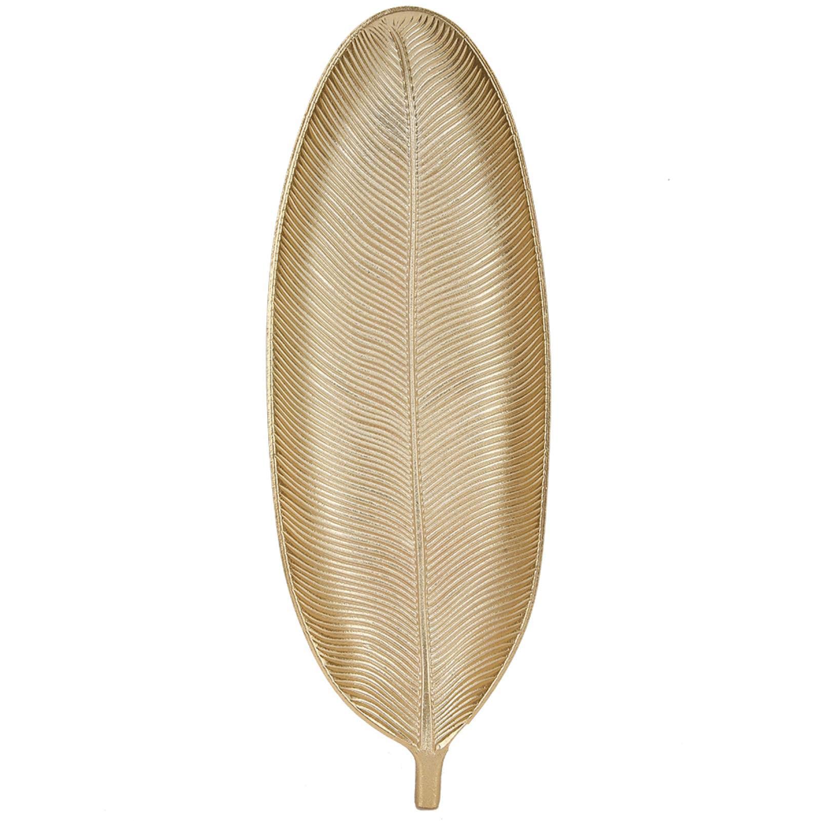 Banana Leaf Plate Trinket Tray Decorative Tray,Nuts Snacks Tray 1Pcs Afternoon Tea Serving Tray Non-Deformation Dessert Serving Plate, Fruit Dishes(Gold-Leaf-Small)