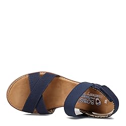 Skechers Women's Ankle-Strap Sandal, Navy, 8