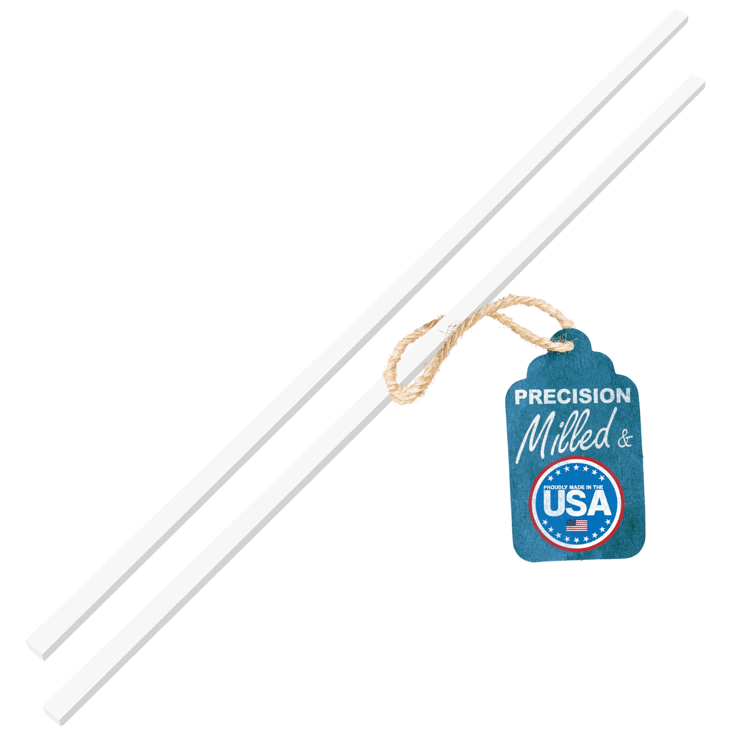 Peachtree Woodworking Supply UHMW Precision Milled Bar 3/4" X 3/8" X 36" for Jigs, Fixtures or Miter Slots (Size 3/4" x 3/8"). Slides with Ease, for Table Saws, Router Table & Bandsaws (2 UHMW Bars)