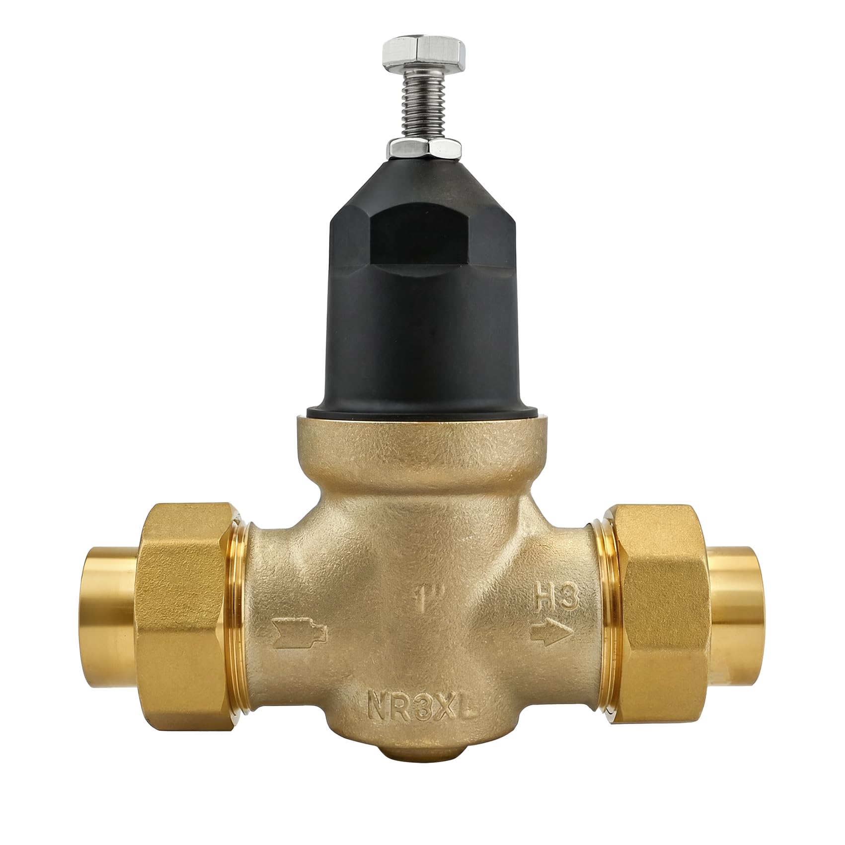 Photo 1 of 1" NR3XLDU Water Pressure Reducing Valve, 1" NR3XL with Double Union FNPT Connection, No Lead Water Pressure Regulator for Home & Commercial Use