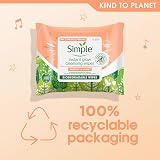 Simple Protect N Glow Instant Glow Biodegradable Wipes Sensitive Skin 20pk view 2