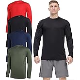 WHITE PEAK TRADING COMPANY 4 Pack Long Sleeve Shirts for Men Quick-Drying Moisture Wicking T-Shirt for Fishing Hiking Workout