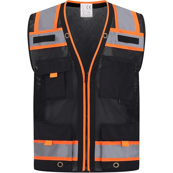 Pyramex Safety - Safety Vest - Hi-Vis Orange Vest With Reflective Tape Size Extra Large 66424000014