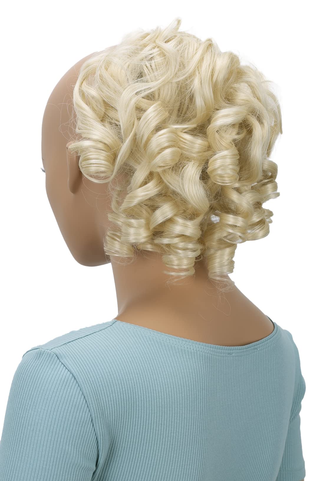 CAISHA Hairpiece Scrunchy Updo Bridal Hairstyles Voluminous Curly Messy Bun Light Blonde G30L