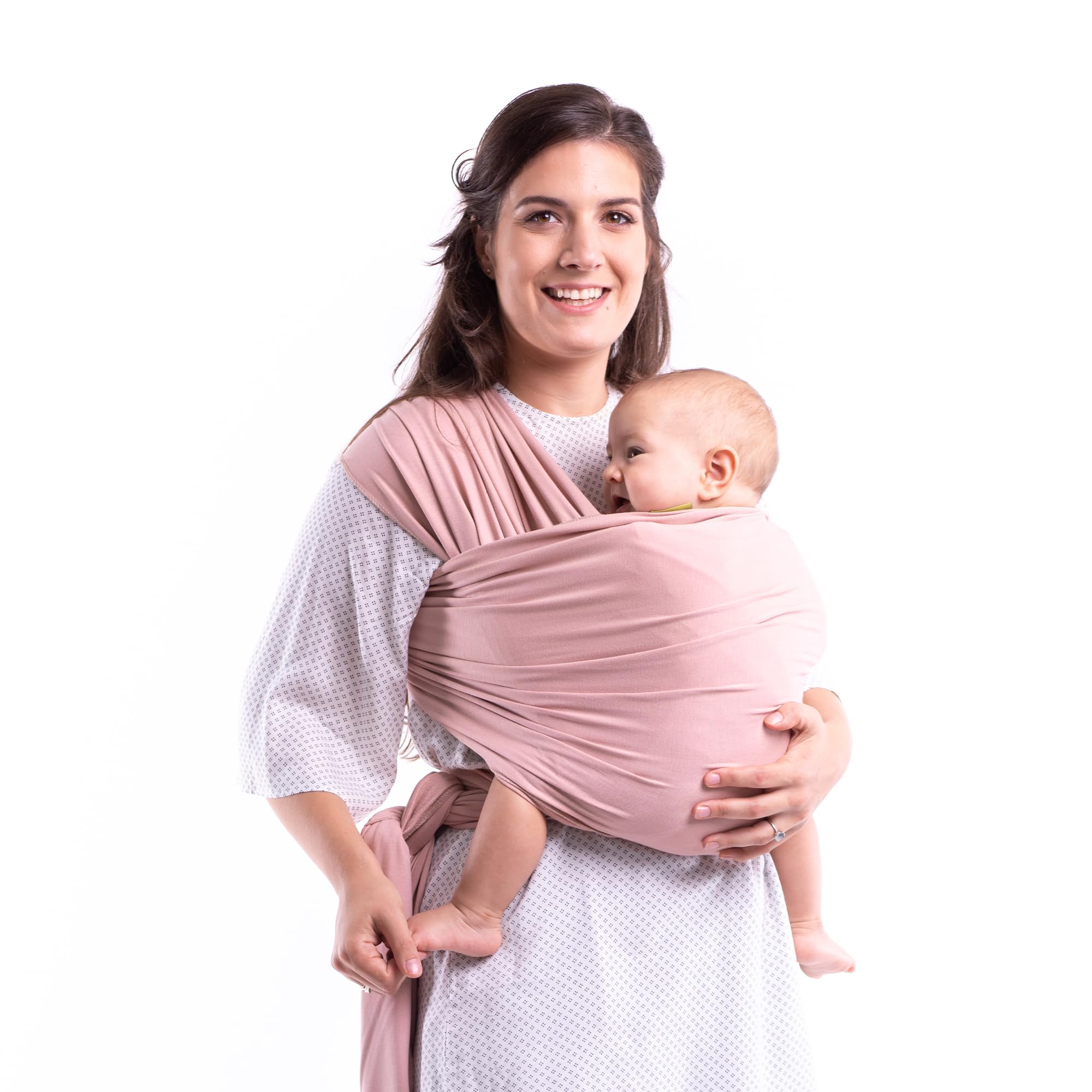 Boba Baby Wrap Carrier – Original Baby Sling Carrier for Newborns (7–35 lbs), Soft, Secure, Hands-Free & Ergonomic, Ideal for Comfortable Bonding, New Parents (Serenity Bloom)