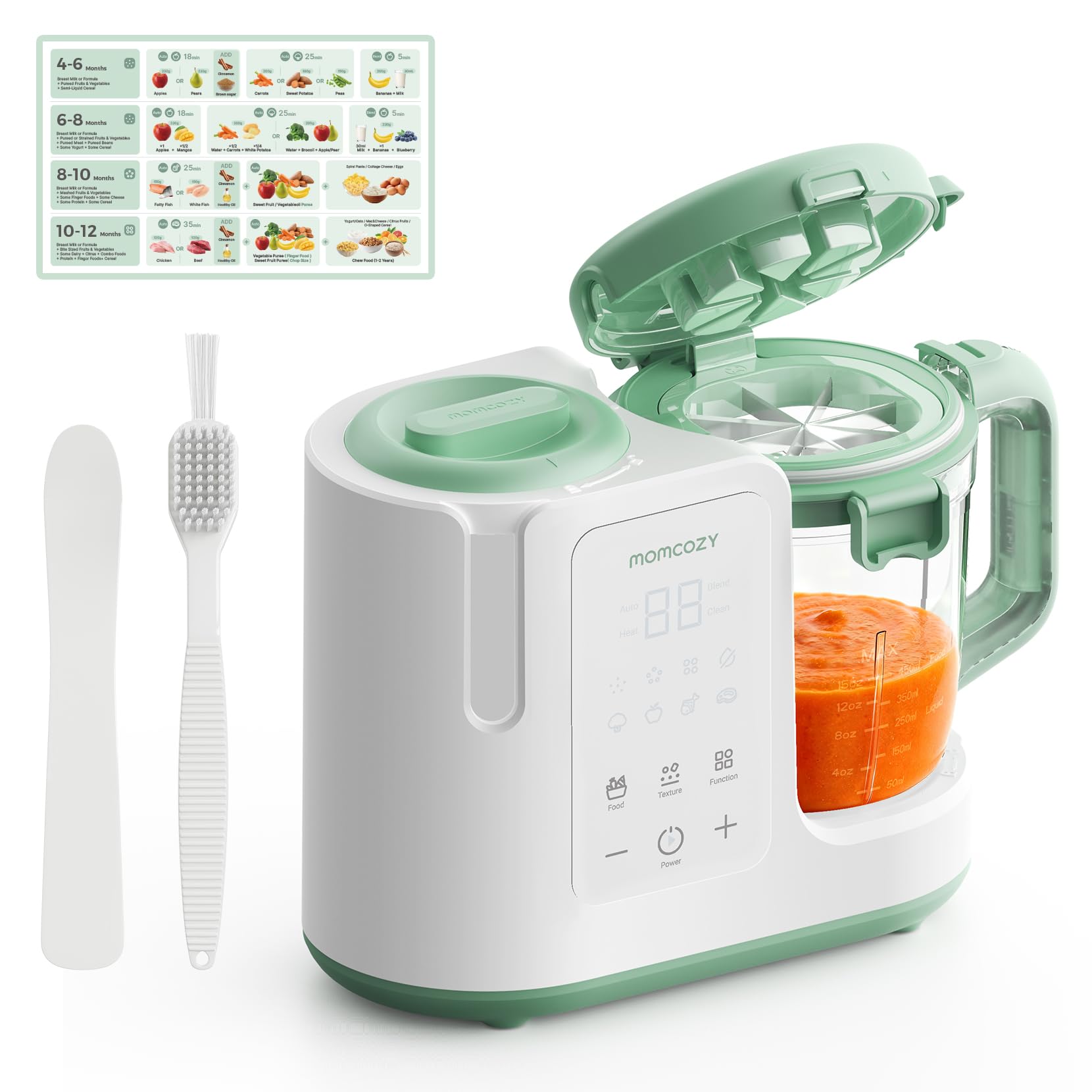 Photo 1 of ***FOR PARTS***Momcozy AutoMeal Baby Food Maker – One-Step Auto Steam & Blend Food Processor, 15oz Large Cup & 6-Blade Design, Self-Cleaning, Auto 3-Stage Texture Settings for Effortless Homemade Baby Puree