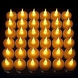 Vont LED Candles [24 Pack] Lasts 2X Longer, Realistic Tea Lights Candles, LED Tealight Candles, Flickering Bright Tealights, 