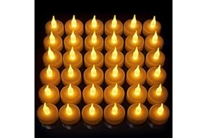 Flameless LED Tea Light Candles, Realistic, Battery Powered, Unscented LED Candles, Fake Candles, Tealights (24 Pack) - Vont