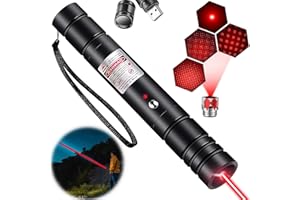 XIMIBI USB Rechargeable Red Pointer Beam Flashlight Long Distance Range for TV/LED/LCD Screens Presentation Office/Outdoors/Astronomic/Construction