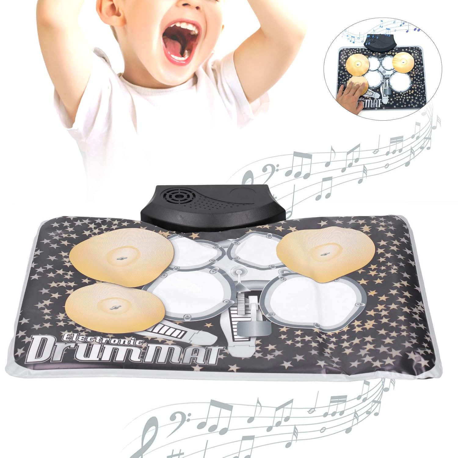 Mini Drum Pad, Portable Drum Pad Electronic Drum Set Electronic Drum