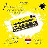 Online Double-Sided Black Ink Cartridges Universal Fountain Pens 5 Refills view 3