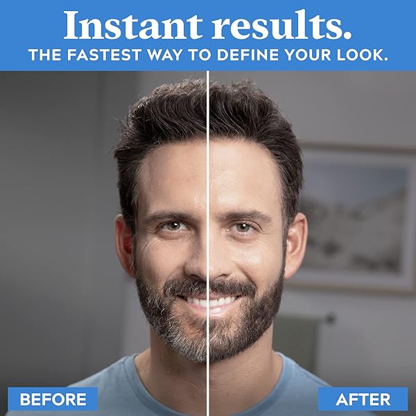 JUST FOR MEN 1-DAY BEARD & BROW COLOR, TEMPORARY COLOR FOR BEARD AND EYEBROWS, FOR A FULLER, WELL-DEFINED LOOK, UP TO 30 APPLICATIONS, DARKEST BROWN/BLACK