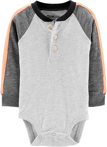 baby boy henley bodysuit
