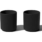 Veradek Demi Series Planter - Large Round Outdoor Planter | Made From a Durable Plastic-Stone Composite With Pre-Drilled Drainage Holes. Modern Porch/Patio D&eacute;cor