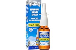 Sovereign Silver Natural Nasal Spray - Colloidal Silver Nasal Spray, Bio Active Nose Mist for Sinus Congestion and Immune Support, Adults and Kids, 10 ppm - 1 fl oz (29mL)