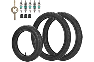 RUTU Front 12.5x1.75/2.125/2.25 & Rear 16x1.75/2.125(2 Set) Tire and Tube Fit for BoB Revolution SE/Pro/Flex and Duallie,for 3-Wheeler BOB Gear Jogging Troller Models-Single and Double Stroller