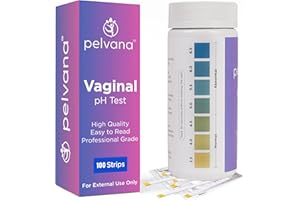 Pelvana Vaginal pH Balance Test Strips for Women 100 Strips - Vaginal pH Test Strips to Monitor Feminine Health & Prevent Infections