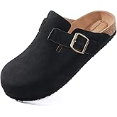 VIVASUN Clogs for Women and Men Cork Footbed Sandals Comfort Slip On Potato Shoes with Arch Support Suede Clogs