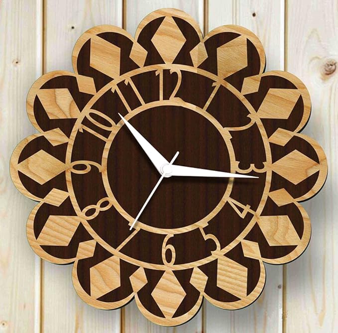 Buy Sketchfab Wall Clock MDF Design Decorative NonTicking Digital