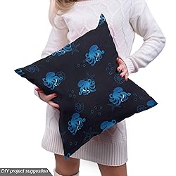 Ambesonne Octopus Fabric by The Yard, Watercolor
