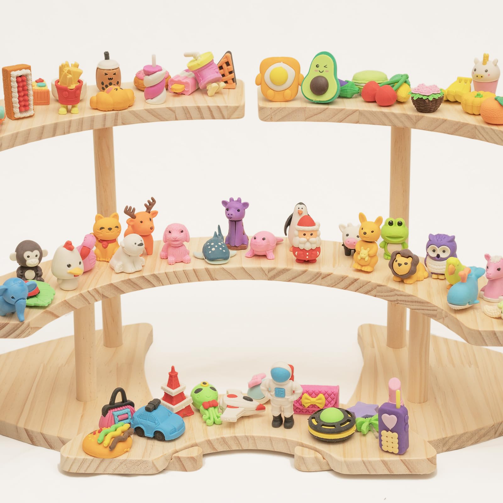100 Pcs Kids Animal Erasers Bulk Desktop Pets, Random 3D Puzzle Erasers Classroom Rewards, Mini Pencil Erasers Kids Party Favors,Game Rewards Back to School Supplies Treasure Box Toys Gifts