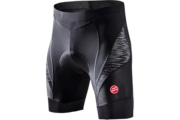 Souke Sports Men's Cycling Shorts Padded Bicycle Riding Half Pants Bike Biking Cycle Tights Black