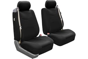 FH-FB351102 All Purpose Flat Cloth Built-in Seat Belt Bucket Covers Black