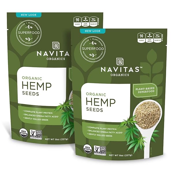NAVITAS ORGANICS RAW HEMP SEEDS, 8 OZ. (2-PACK)...