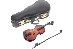 ERINGOGO 1 Set Violin Ornaments Mini Musical Instrument Model Miniature Violin Model Worlds Smallest Toys Dollhouse Violin Mini Violin That Plays Small Violin Viola Child Wood Desktop