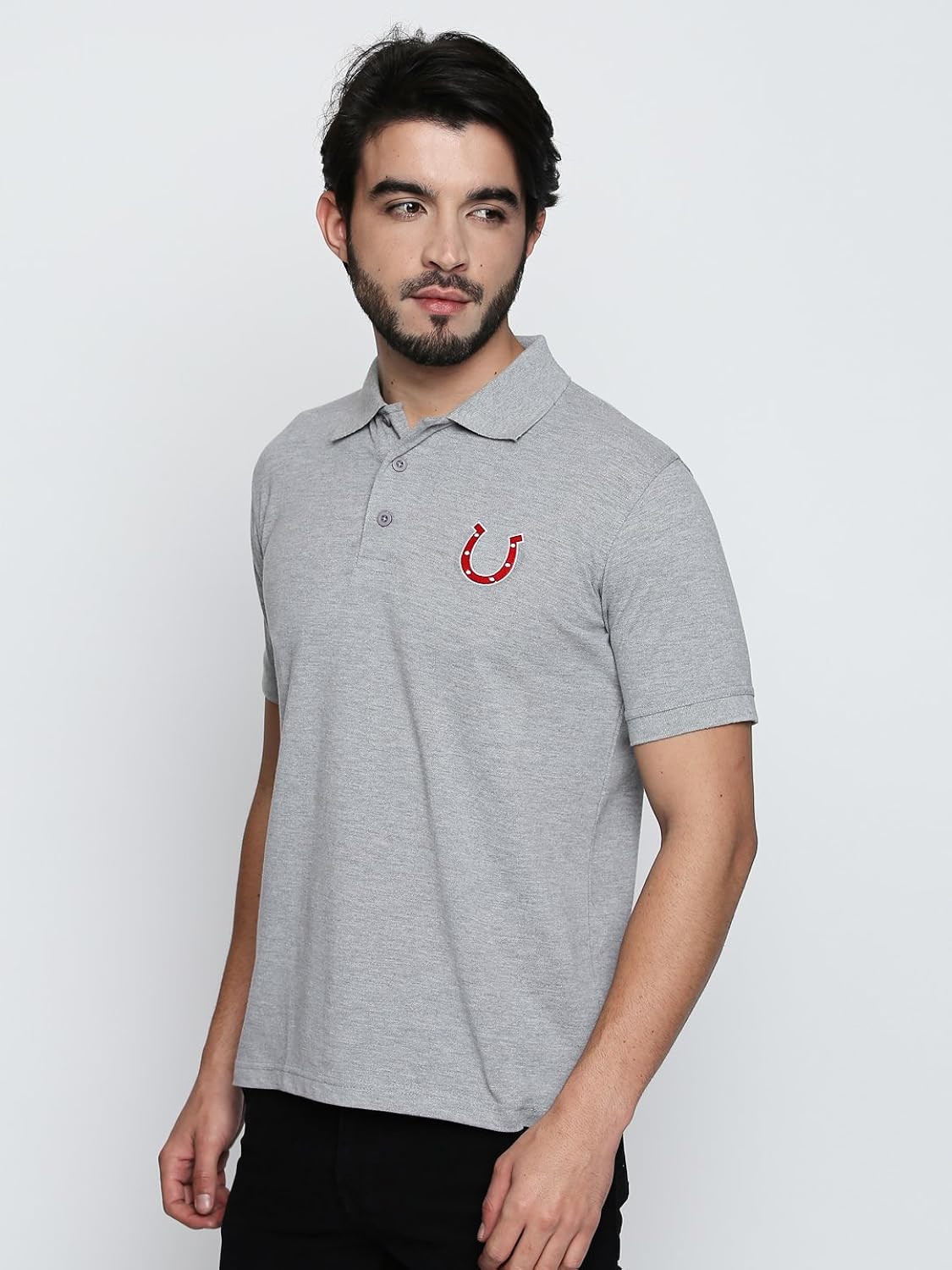 blacksmith black polo cotton tshirt for men