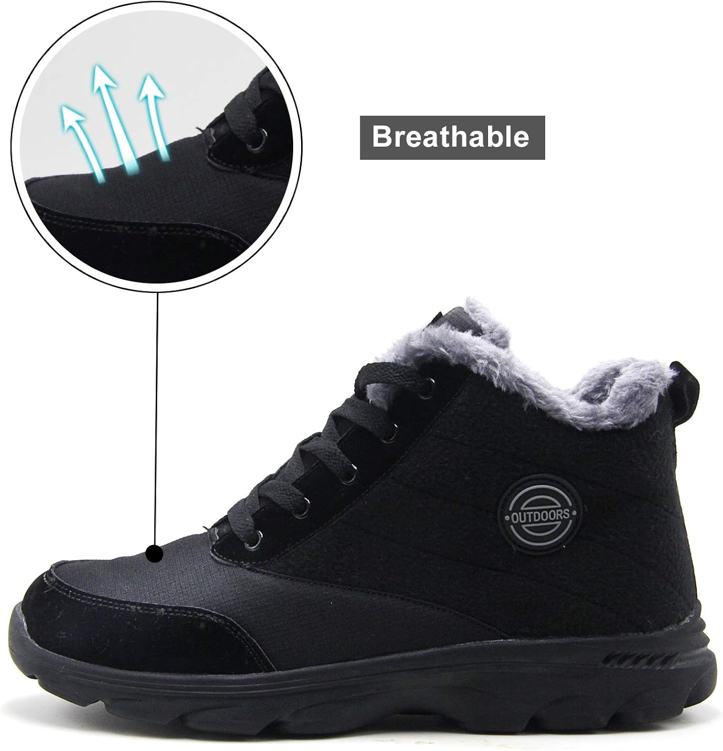  | BomKinta Women's Snow Boots Keep Warm Anti-Slip Soft Sole Warm Fur Lined Winter Ankle Booties | Ankle & Bootie