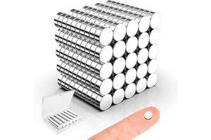 Magnets for Crafts, Caturledas 250 Pack 5x2mm Small Round Magnetic Rare Earth Neodymium Refrigerator Magnet for Home Kitchen Office School Crafts 3D Printing Industrial Scientific Purpose, Silver