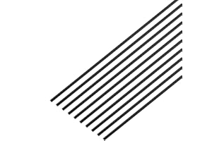 VictorsHome Carbon Fiber Rods 3mm x 400mm Solid Matte Round Bar for DIY Crafts RC Airplane Model Car 10pcs