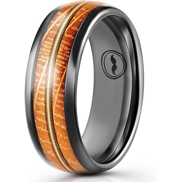 Men's Tungsten Carbide Wedding Band Premium Grade Black