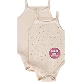 Feathers Super Soft Cotton Tank Top Baby Girl Undershirts – One-Piece Toddler Bodysuit (2 Pack)