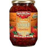 Bella Sun Luci Sun Dried Tomatoes Julienne Cut in Olive Oil, 35 Oz Glass Jar, Mediterranean Italian Style Sun-Ripened Tomatoes, Kosher, Vegan, Gluten-Free, Premium Pantry Ingredient for Pasta, Pizza &amp; Salads