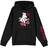 Bioworld Naruto Shippuden Minimal Color Itachi Long Sleeve Black Adult Hooded Sweatshirt