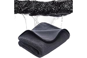 Lumeas Clean Serviette for Shower Car Detailing Kitchen and Window Cleaning Quick-Drying and Reusable Cleaning Towel (2, Gray