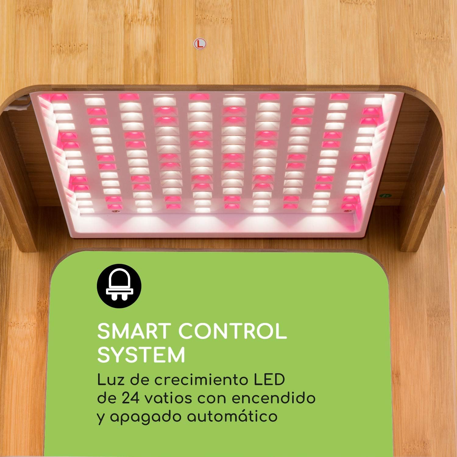 Blumfeldt Urban Bamboo Jardín hidropónico - Huerto, Sistema para ...