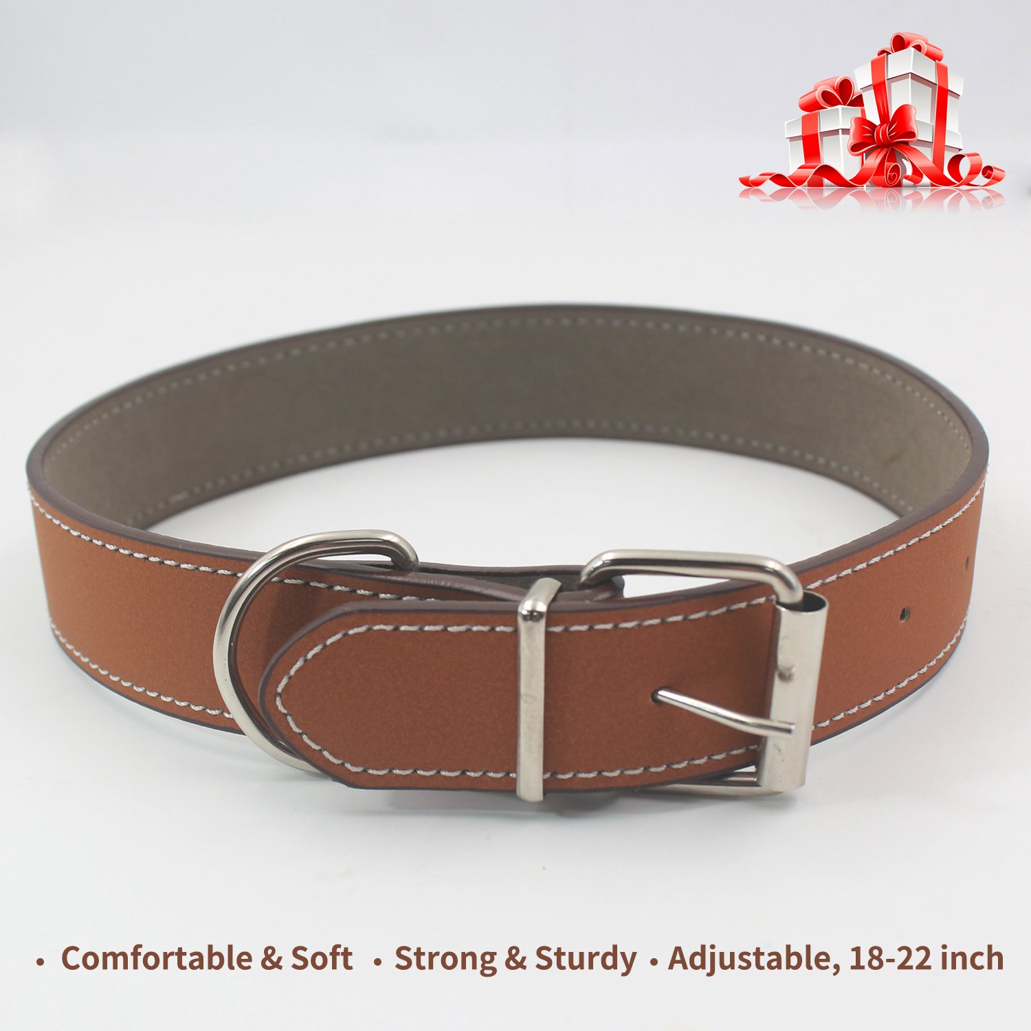 UNICOM Guinzaglio per Cani, Guinzaglio per Cani Da Passeggio e Addestramento, Per Cani Taglia Grande e Media Taglia, Strisce Riflettenti, con Collare per cani (1.8 M, Nero)