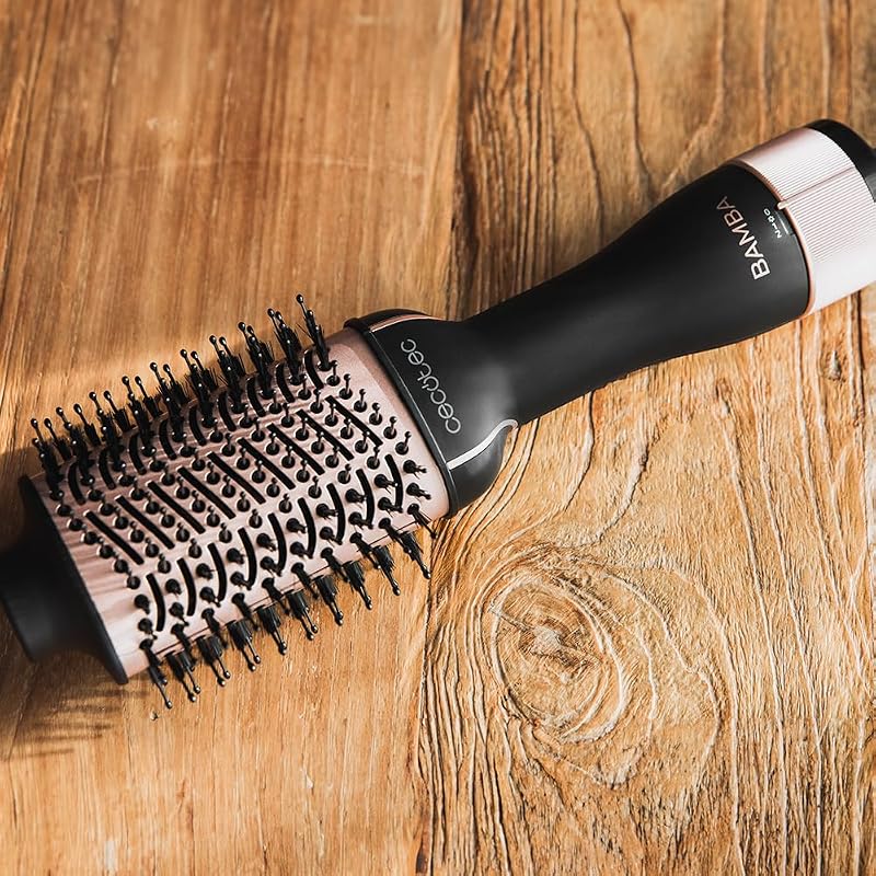 Cepillo de Aire Voluminizador Bamba CeramicCare Unique. 1200 W Potencia, 2 en 1: Secador y Moldeador, Revestimiento Cerámico, 2 Velocidades y 3 Temperaturas, Función Aire Frío