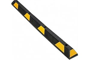 GarveeHome 44,000 LBS Heavy Duty Rubber Parking Curb - 1 Pack 72” Wheel Stoppers with High-Visibility Reflective Stripes, Max