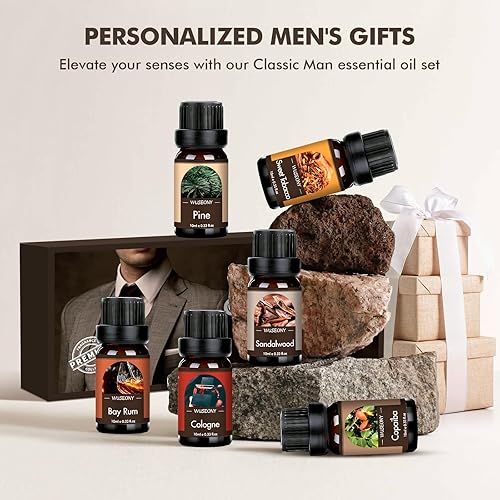 Classic Man Fragrance Oils Set, Mens Essential Oils Set