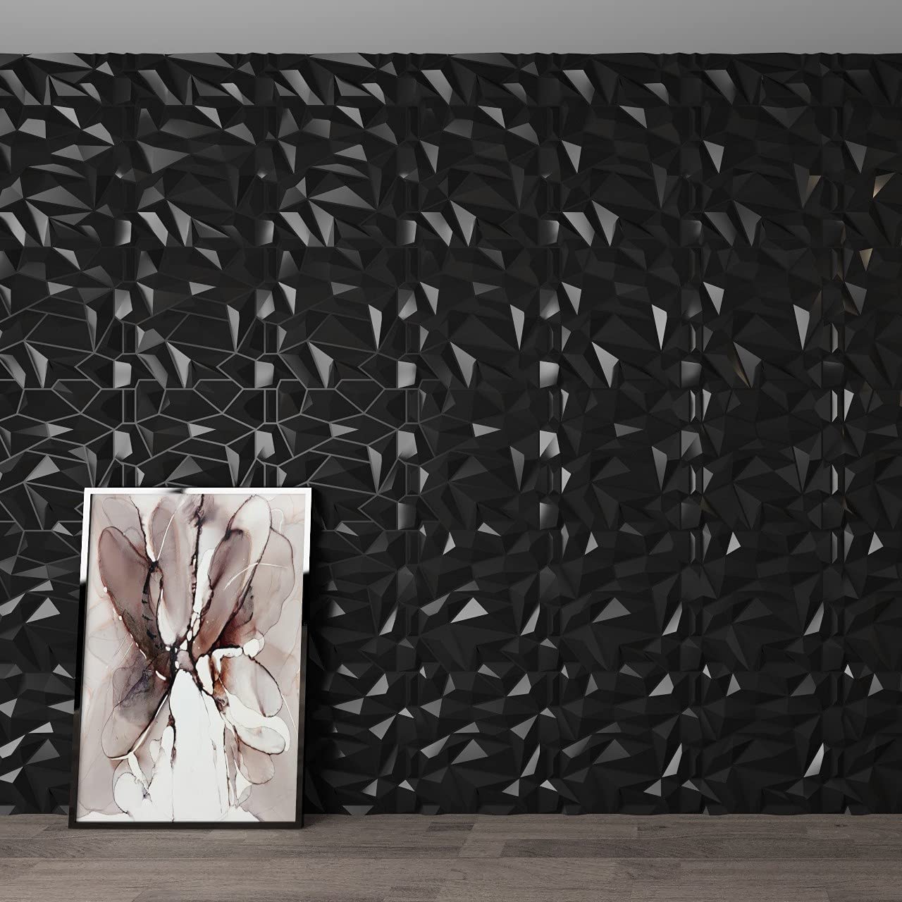 Mua Art3d PVC 3D Diamond Wall Panel Jagged Matching-Matt Black, for ...