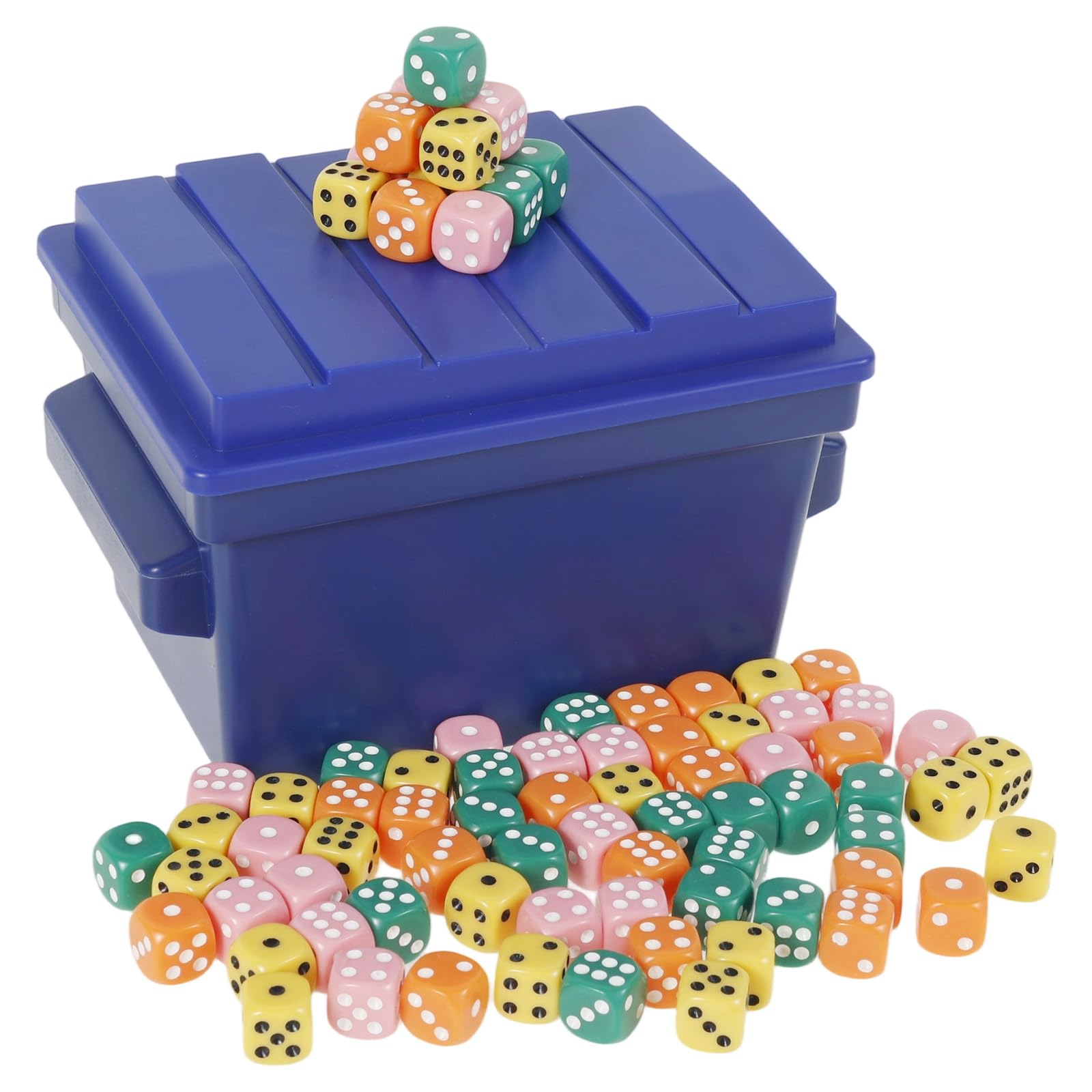 YUEKUNTJ 80 Pcs 2/4/6 Player Fast Paced Family Dice Game Colorful Dumpster Dice with Box Party Diverse Gameplay Family Games Quick-Paced Math Game Fun Travel Games for Kids Night Party