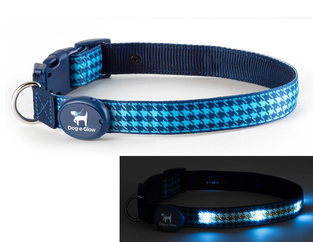 DogEGlow Light Up LED Dog Comfort Collar Patented Light Up Glowing Collar for