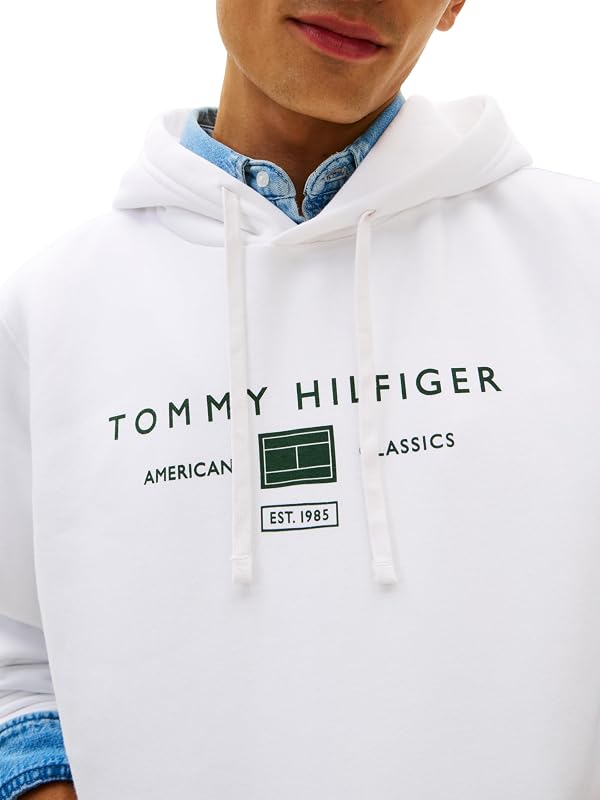 Brand Love TR Mono Stack Sweat à Capuche MW0MW42464 pour Homme, Blanc, L — photo 4 sur 6