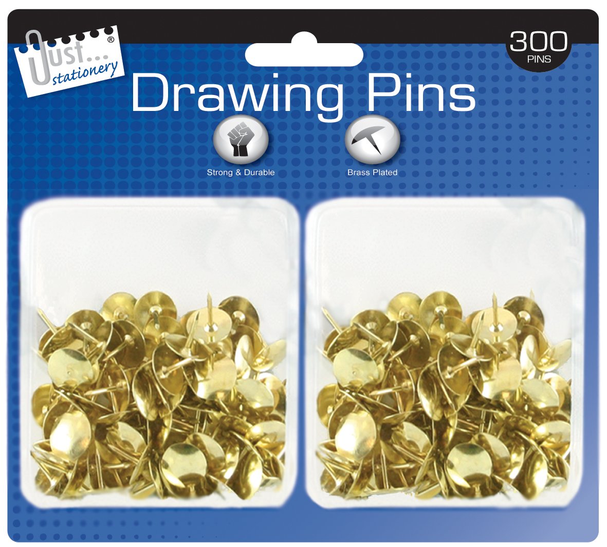 Just stationery pins, Gold, One Size