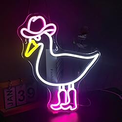 DREAMFORT Cowboy Duck Neon Sign,Duck Neon Signs