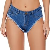 Dxyufazhe Women's Sexy High Waisted Stretch Mini Denim Shorts Hot Pants Jean Shorts Clubwear